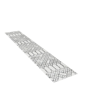 Ivory Black 2' x 8' Paxon Trellis Runner Area Rug Geometric Durable Stain Resistant Easy Clean Carpet for Modern Interior Home Decor for Sale at Rug Engine