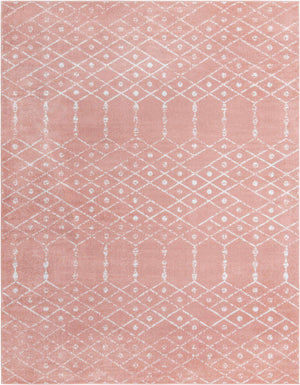 Rose Pink 10' x 13' Paxon Trellis Rectangle Area Rug Geometric Durable Stain Resistant Easy Clean Carpet for Modern Interior Home Decor for Sale at Rug Engine
