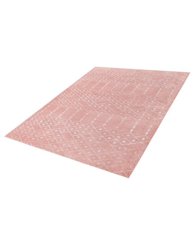 Rose Pink 9' x 12' Paxon Trellis Rectangle Area Rug Geometric Durable Stain Resistant Easy Clean Carpet for Modern Interior Home Decor for Sale at Rug Engine