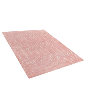 Rose Pink 9' x 12' Paxon Trellis Rectangle Area Rug Geometric Durable Stain Resistant Easy Clean Carpet for Modern Interior Home Decor for Sale at Rug Engine
