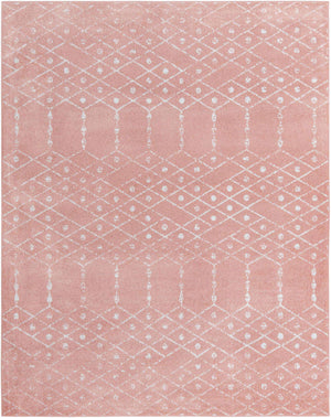 Rose Pink 7' 10 x 10' Paxon Trellis Rectangle Area Rug Geometric Durable Stain Resistant Easy Clean Carpet for Modern Interior Home Decor for Sale at Rug Engine