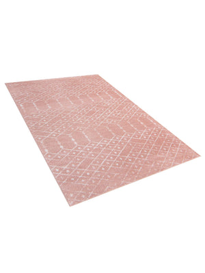 Rose Pink 7' x 10' Paxon Trellis Rectangle Area Rug Geometric Durable Stain Resistant Easy Clean Carpet for Modern Interior Home Decor for Sale at Rug Engine