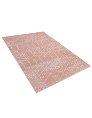 Rose Pink 5' 3 x 8' Paxon Trellis Rectangle Area Rug Geometric Durable Stain Resistant Easy Clean Carpet for Modern Interior Home Decor for Sale at Rug Engine