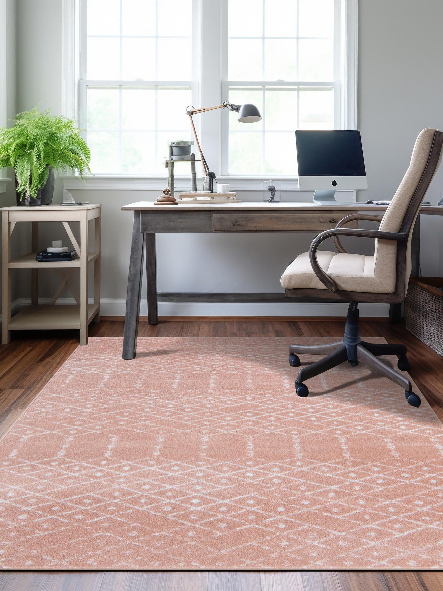 Rose Pink 10' x 13' Paxon Trellis Rectangle Area Rug Geometric Durable Stain Resistant Easy Clean Carpet for Modern Interior Home Decor for Sale at Rug Engine