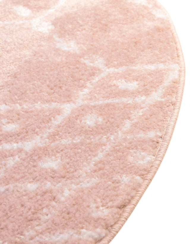 Rose Pink 3' x 3' Paxon Trellis Round Area Rug Geometric Durable Stain Resistant Easy Clean Carpet for Modern Interior Home Decor for Sale at Rug Engine