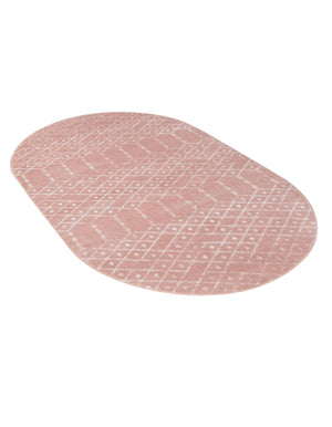 Rose Pink 7' 10 x 10' Paxon Trellis Oval Area Rug Geometric Durable Stain Resistant Easy Clean Carpet for Modern Interior Home Decor for Sale at Rug Engine