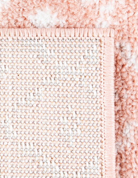 Rose Pink 5' 3 x 5' 3 Paxon Trellis Octagon Area Rug Geometric Durable Stain Resistant Easy Clean Carpet for Modern Interior Home Decor for Sale at Rug Engine