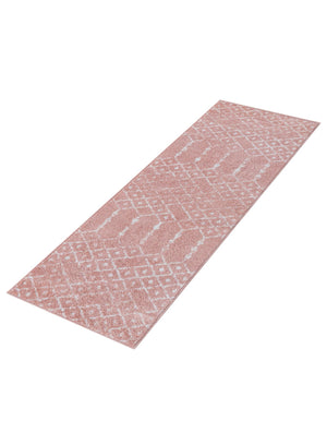 Rose Pink 2' x 6' Paxon Trellis Runner Area Rug Geometric Durable Stain Resistant Easy Clean Carpet for Modern Interior Home Decor for Sale at Rug Engine