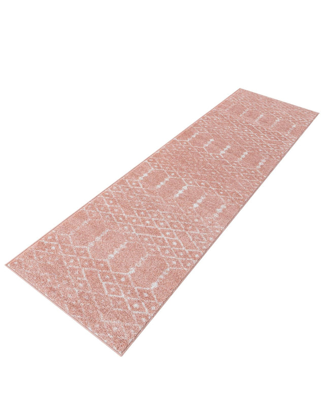 Rose Pink 2' x 9' 10 Paxon Trellis Runner Area Rug Geometric Durable Stain Resistant Easy Clean Carpet for Modern Interior Home Decor for Sale at Rug Engine