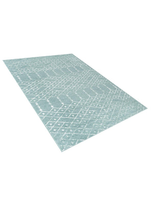 Aqua 9' x 12' Paxon Trellis Rectangle Area Rug Geometric Durable Stain Resistant Easy Clean Carpet for Modern Interior Home Decor for Sale at Rug Engine