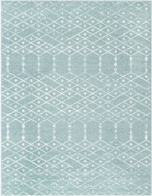 Aqua 9' x 12' Paxon Trellis Rectangle Area Rug Geometric Durable Stain Resistant Easy Clean Carpet for Modern Interior Home Decor for Sale at Rug Engine