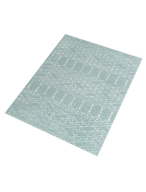 Aqua 6' x 9' Paxon Trellis Rectangle Area Rug Geometric Durable Stain Resistant Easy Clean Carpet for Modern Interior Home Decor for Sale at Rug Engine