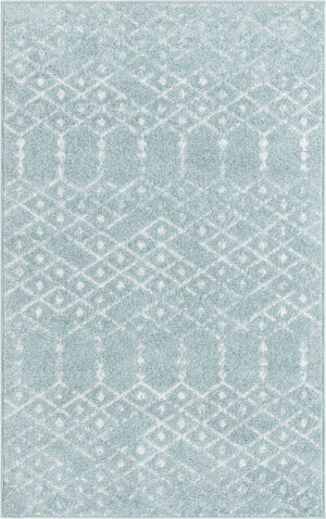 Aqua 3' 3 x 5' 3 Paxon Trellis Rectangle Area Rug Geometric Durable Stain Resistant Easy Clean Carpet for Modern Interior Home Decor for Sale at Rug Engine