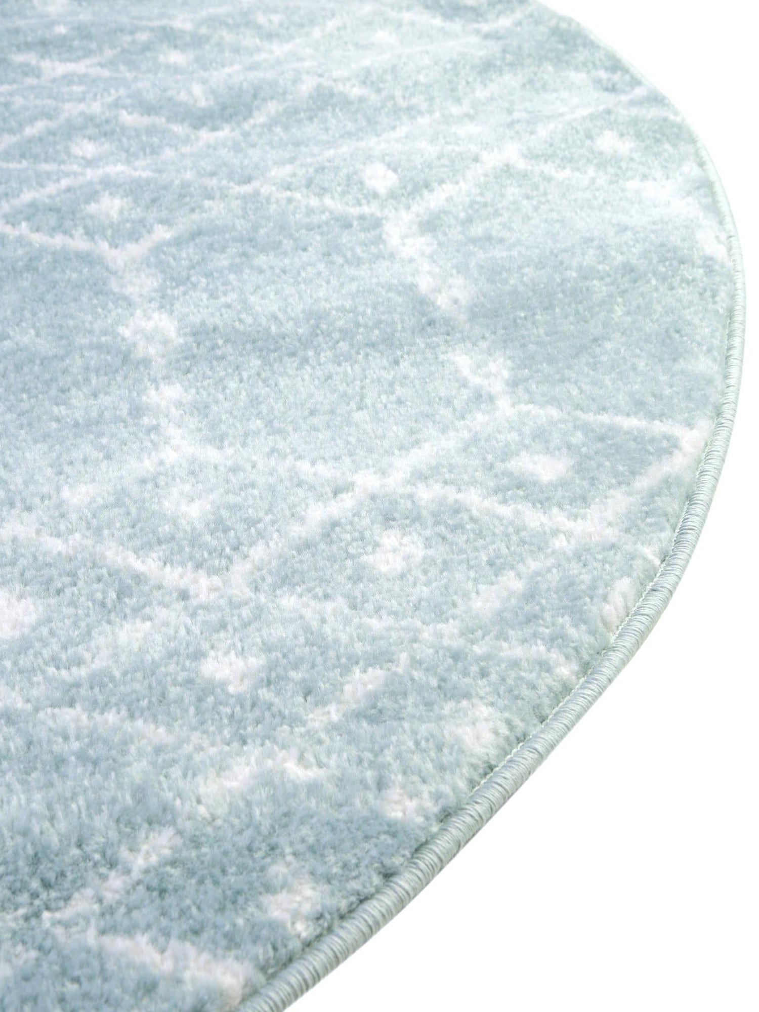 Aqua 3' x 3' Paxon Trellis Round Area Rug Geometric Durable Stain Resistant Easy Clean Carpet for Modern Interior Home Decor for Sale at Rug Engine