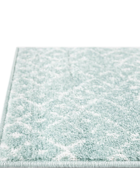 Aqua 6' 1 x 6' 1 Paxon Trellis Octagon Area Rug Geometric Durable Stain Resistant Easy Clean Carpet for Modern Interior Home Decor for Sale at Rug Engine