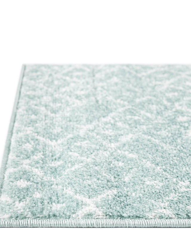 Aqua 6' 1 x 6' 1 Paxon Trellis Octagon Area Rug Geometric Durable Stain Resistant Easy Clean Carpet for Modern Interior Home Decor for Sale at Rug Engine
