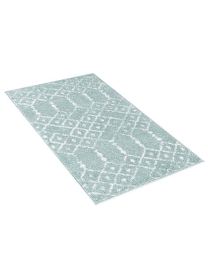 Aqua 2' x 3' Paxon Trellis Rectangle Area Rug Geometric Durable Stain Resistant Easy Clean Carpet for Modern Interior Home Decor for Sale at Rug Engine