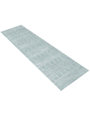 Aqua 2' 11 x 16' Paxon Trellis Runner Area Rug Geometric Durable Stain Resistant Easy Clean Carpet for Modern Interior Home Decor for Sale at Rug Engine