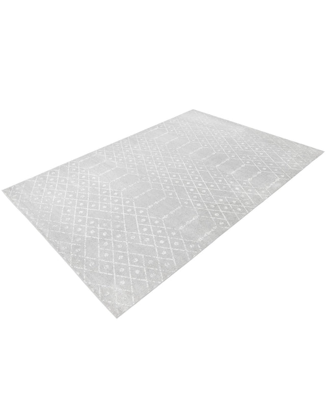 Light Gray 10' x 14' Paxon Trellis Rectangle Area Rug Geometric Durable Stain Resistant Easy Clean Carpet for Modern Interior Home Decor for Sale at Rug Engine