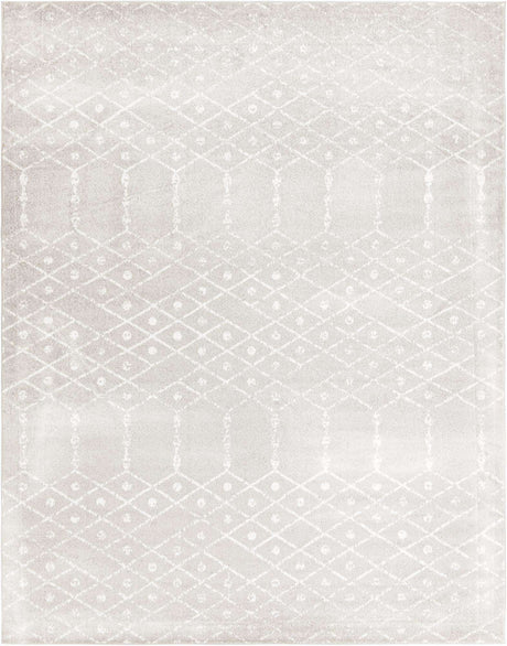 Light Gray 10' x 13' Paxon Trellis Rectangle Area Rug Geometric Durable Stain Resistant Easy Clean Carpet for Modern Interior Home Decor for Sale at Rug Engine