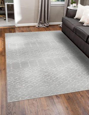 Light Gray 2' x 3' Paxon Trellis Rectangle Area Rug Geometric Durable Stain Resistant Easy Clean Carpet for Modern Interior Home Decor for Sale at Rug Engine