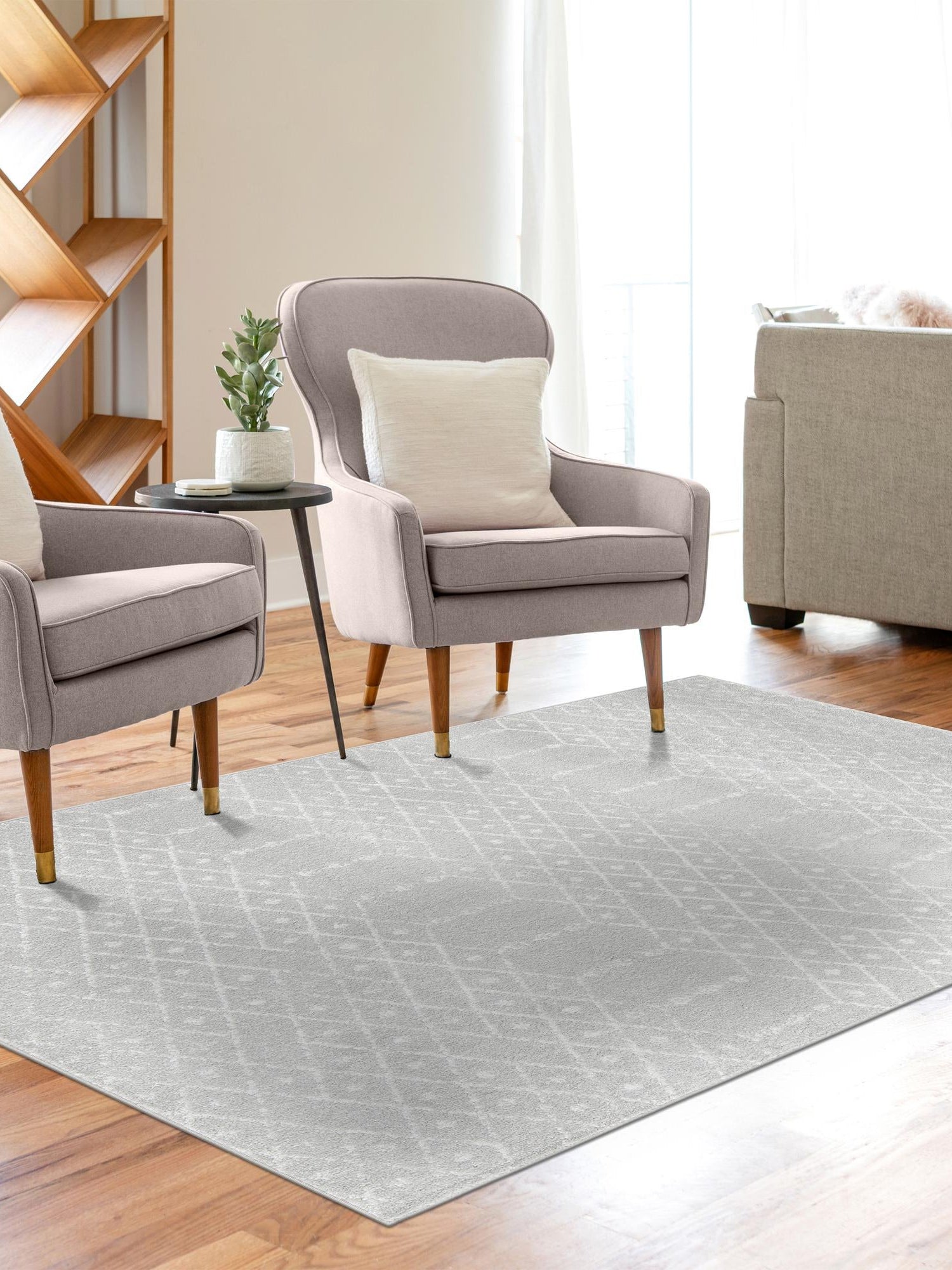 Light Gray 10' x 13' Paxon Trellis Rectangle Area Rug Geometric Durable Stain Resistant Easy Clean Carpet for Modern Interior Home Decor for Sale at Rug Engine