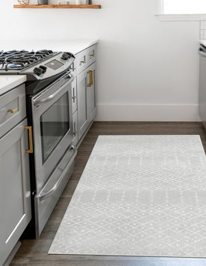 Light Gray 2' x 3' Paxon Trellis Rectangle Area Rug Geometric Durable Stain Resistant Easy Clean Carpet for Modern Interior Home Decor for Sale at Rug Engine