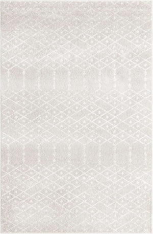Light Gray 5' 3 x 8' Paxon Trellis Rectangle Area Rug Geometric Durable Stain Resistant Easy Clean Carpet for Modern Interior Home Decor for Sale at Rug Engine
