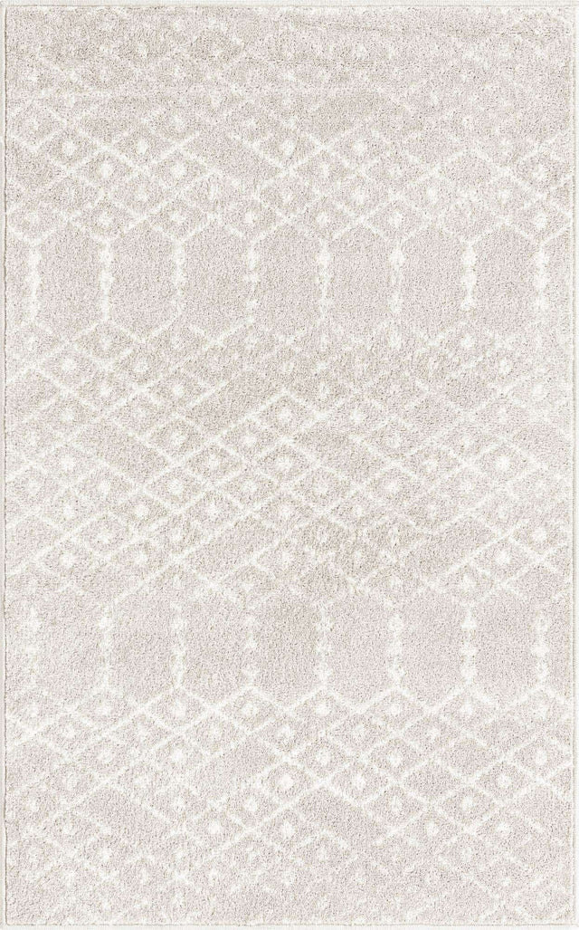 Light Gray 3' 3 x 5' 3 Paxon Trellis Rectangle Area Rug Geometric Durable Stain Resistant Easy Clean Carpet for Modern Interior Home Decor for Sale at Rug Engine