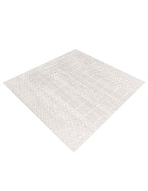 Light Gray 7' 10 x 7' 10 Paxon Trellis Square Area Rug Geometric Durable Stain Resistant Easy Clean Carpet for Modern Interior Home Decor for Sale at Rug Engine