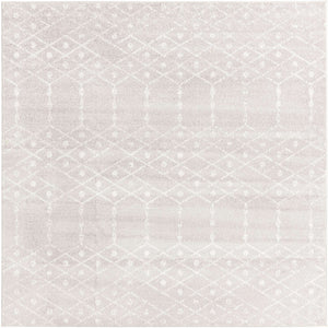 Light Gray 7' 10 x 7' 10 Paxon Trellis Square Area Rug Geometric Durable Stain Resistant Easy Clean Carpet for Modern Interior Home Decor for Sale at Rug Engine