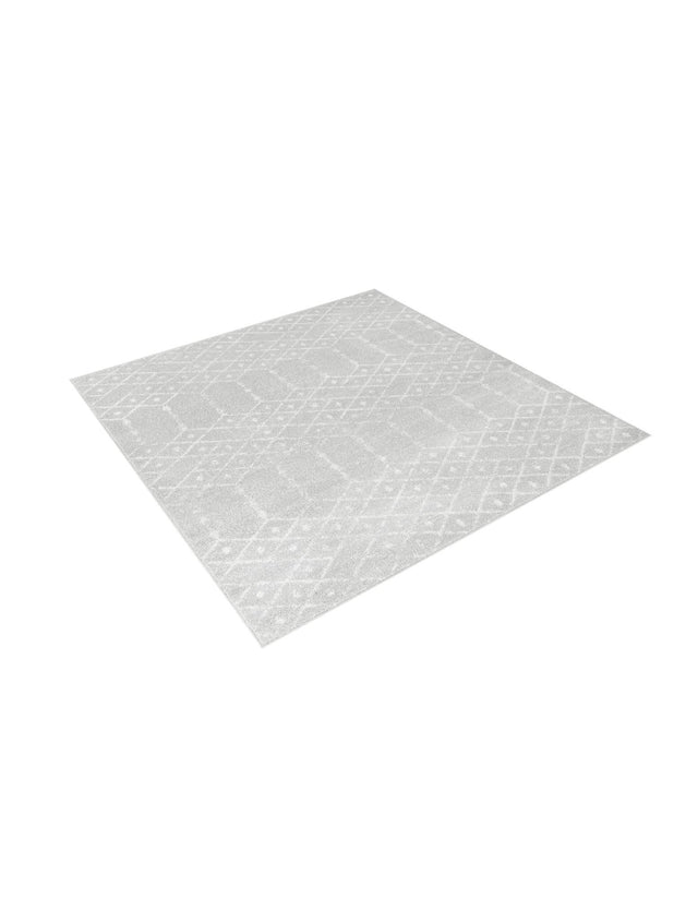 Light Gray 5' 3 x 5' 3 Paxon Trellis Square Area Rug Geometric Durable Stain Resistant Easy Clean Carpet for Modern Interior Home Decor for Sale at Rug Engine