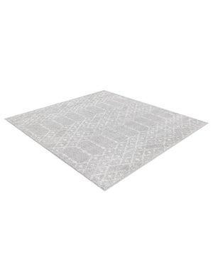Light Gray 4' x 4' Paxon Trellis Square Area Rug Geometric Durable Stain Resistant Easy Clean Carpet for Modern Interior Home Decor for Sale at Rug Engine