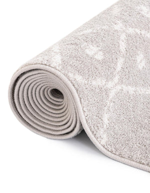 Light Gray 7' 10 x 7' 10 Paxon Trellis Octagon Area Rug Geometric Durable Stain Resistant Easy Clean Carpet for Modern Interior Home Decor for Sale at Rug Engine