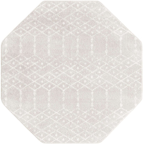 Light Gray 5' 3 x 5' 3 Paxon Trellis Octagon Area Rug Geometric Durable Stain Resistant Easy Clean Carpet for Modern Interior Home Decor for Sale at Rug Engine