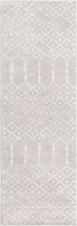 Light Gray 2' x 6' Paxon Trellis Runner Area Rug Geometric Durable Stain Resistant Easy Clean Carpet for Modern Interior Home Decor for Sale at Rug Engine