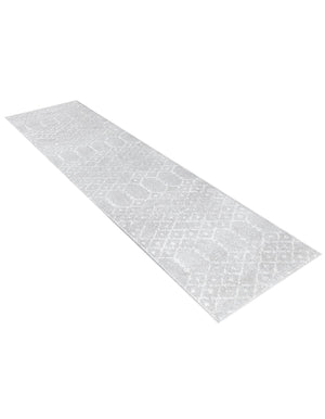 Light Gray 2' x 8' Paxon Trellis Runner Area Rug Geometric Durable Stain Resistant Easy Clean Carpet for Modern Interior Home Decor for Sale at Rug Engine