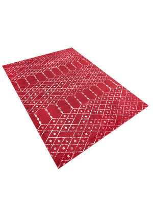 Raspberry Pink 10' x 13' Paxon Trellis Rectangle Area Rug Geometric Durable Stain Resistant Easy Clean Carpet for Modern Interior Home Decor for Sale at Rug Engine