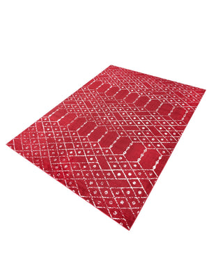 Raspberry Pink 10' x 13' Paxon Trellis Rectangle Area Rug Geometric Durable Stain Resistant Easy Clean Carpet for Modern Interior Home Decor for Sale at Rug Engine