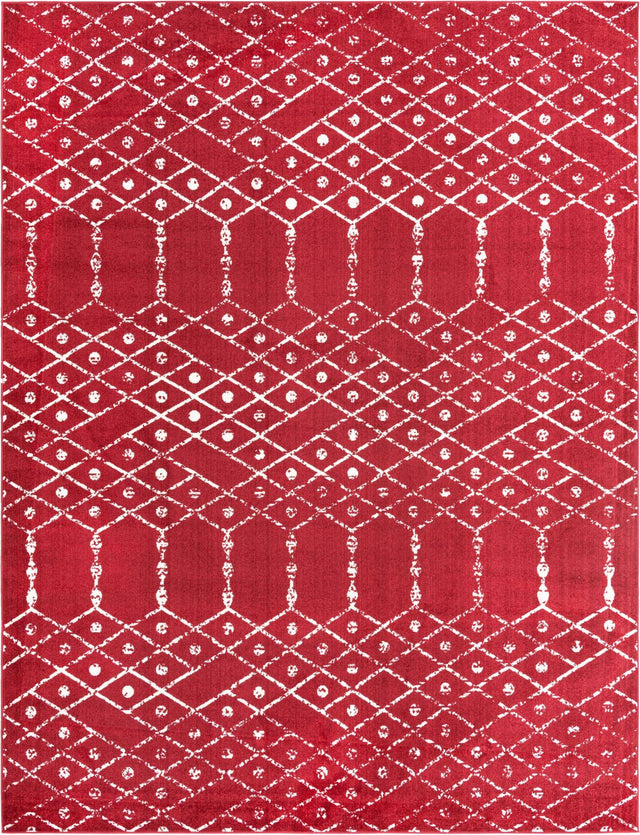 Raspberry Pink 10' x 13' Paxon Trellis Rectangle Area Rug Geometric Durable Stain Resistant Easy Clean Carpet for Modern Interior Home Decor for Sale at Rug Engine