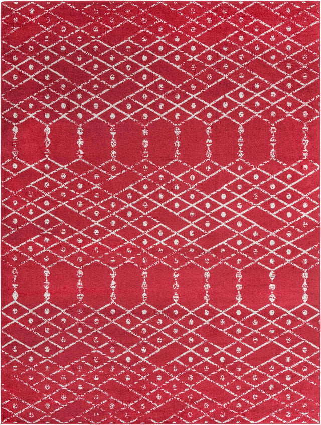 Raspberry Pink 9' x 12' Paxon Trellis Rectangle Area Rug Geometric Durable Stain Resistant Easy Clean Carpet for Modern Interior Home Decor for Sale at Rug Engine