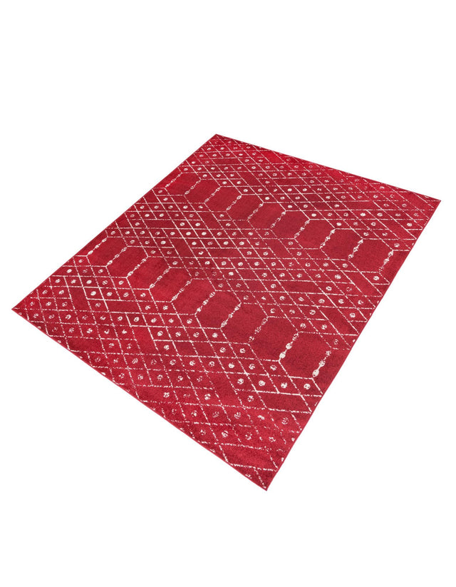 Raspberry Pink 7' 10 x 10' Paxon Trellis Rectangle Area Rug Geometric Durable Stain Resistant Easy Clean Carpet for Modern Interior Home Decor for Sale at Rug Engine
