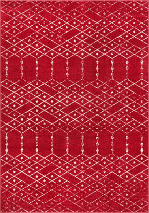 Raspberry Pink 7' x 10' Paxon Trellis Rectangle Area Rug Geometric Durable Stain Resistant Easy Clean Carpet for Modern Interior Home Decor for Sale at Rug Engine