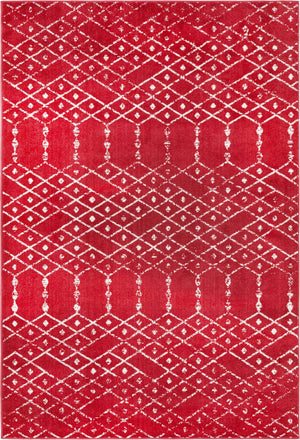 Raspberry Pink 6' x 9' Paxon Trellis Rectangle Area Rug Geometric Durable Stain Resistant Easy Clean Carpet for Modern Interior Home Decor for Sale at Rug Engine
