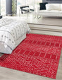 Raspberry Pink 6' x 9' Paxon Trellis Rectangle Area Rug Geometric Durable Stain Resistant Easy Clean Carpet for Modern Interior Home Decor for Sale at Rug Engine