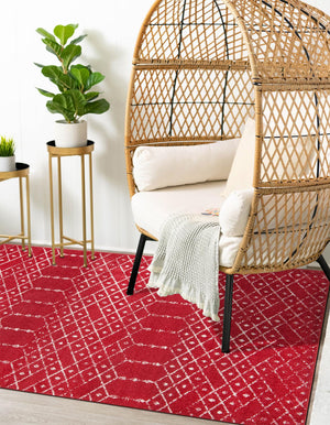 Raspberry Pink 7' 10 x 10' Paxon Trellis Rectangle Area Rug Geometric Durable Stain Resistant Easy Clean Carpet for Modern Interior Home Decor for Sale at Rug Engine