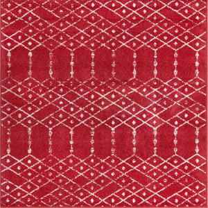 Raspberry Pink 5' 3 x 5' 3 Paxon Trellis Square Area Rug Geometric Durable Stain Resistant Easy Clean Carpet for Modern Interior Home Decor for Sale at Rug Engine