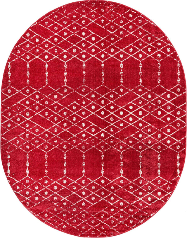 Raspberry Pink 7' 10 x 10' Paxon Trellis Oval Area Rug Geometric Durable Stain Resistant Easy Clean Carpet for Modern Interior Home Decor for Sale at Rug Engine