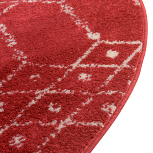 Raspberry Pink 7' 10 x 10' Paxon Trellis Oval Area Rug Geometric Durable Stain Resistant Easy Clean Carpet for Modern Interior Home Decor for Sale at Rug Engine