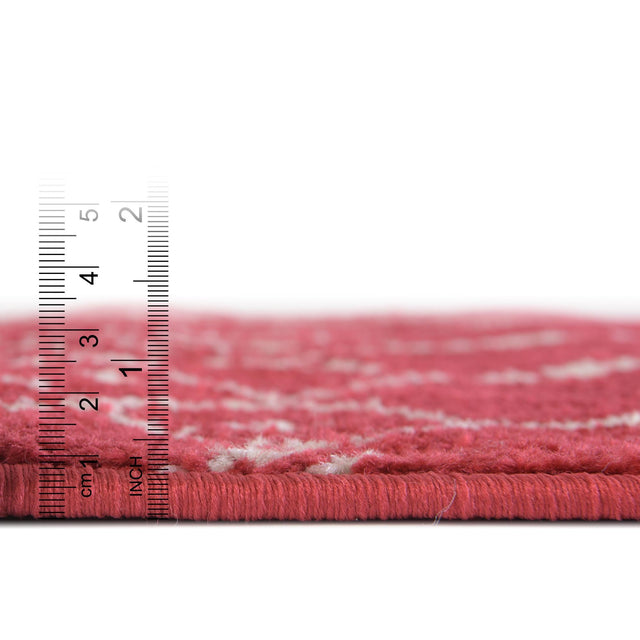 Raspberry Pink 5' 3 x 5' 3 Paxon Trellis Octagon Area Rug Geometric Durable Stain Resistant Easy Clean Carpet for Modern Interior Home Decor for Sale at Rug Engine
